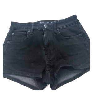 AE black jean shorts
